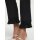 Linen trousers with fringes, black