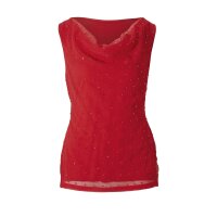 Blusentop m. Pailletten, rot