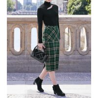 Pencil skirt, green.multicolour