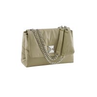 Handtasche m. dekorativem Magnetverschluss, beige