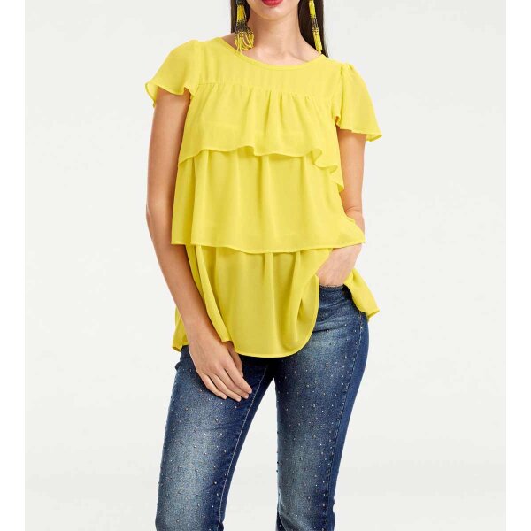 Chiffon blouse, yellow