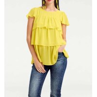 Designer-Chiffonbluse, gelb