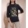 Sweatshirt with print in the front, black-lime