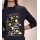 Sweatshirt with print in the front, black-lime