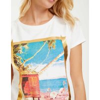 Designer-Druckshirt, ecru-bedruckt