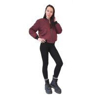 Marken-Bomberjacke, bordeaux