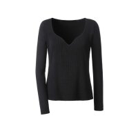 Decollete sweater, black