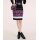 Knit skirt with strass, black-purple-multicolour