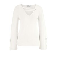 Fine knit sweater, offwhite