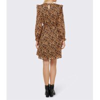 Designer-Druckkleid, schoko-champagner