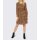 Designer-Druckkleid, schoko-champagner