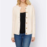 Designer-Strickstruktur-Jacke, champagner