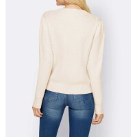 Designer-Strickstruktur-Jacke, champagner