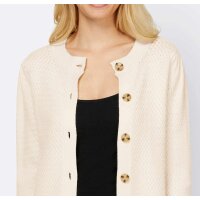 Designer-Strickstruktur-Jacke, champagner