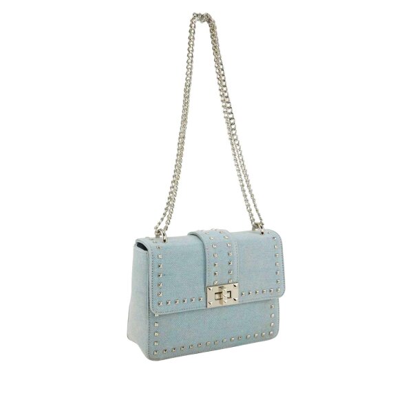 Denim-Jeans-Tasche m. Nieten, jeansblau