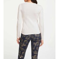 Designer-Feinstrickpullover m. Perlen, ecru