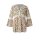 Print blouse with lace, multicolour