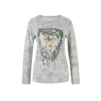 Designer-Druckshirt m. Print, grau
