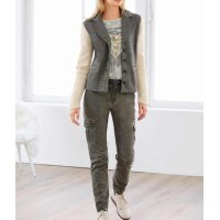 Designer-Druckshirt m. Print, grau