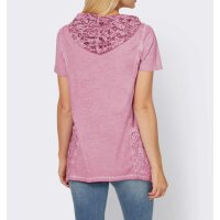 Designer-Kapuzenshirt m.Spitze, altrosa
