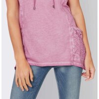 Designer-Kapuzenshirt m.Spitze, altrosa