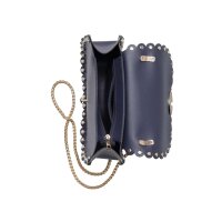 Handtasche m.Zierperlen-Applikation, dunkelblau