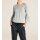 Designer-Pullover m. Volants, grau-melange