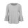 Designer-Pullover m. Volants, grau-melange
