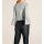 Designer-Pullover m. Volants, grau-melange