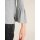 Designer-Pullover m. Volants, grau-melange