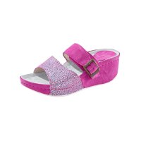 Veloursleder-Hausschuhe, pink