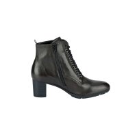 Marken-Lederstiefelette, schlamm