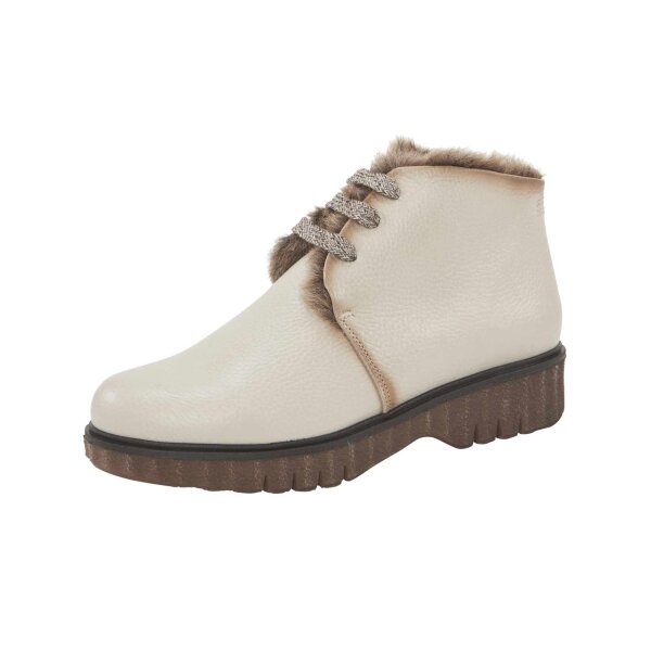 Stiefelette m. Webpelz, sand