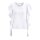 Volant-Bluse, offwhite