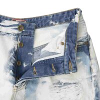 Marken-Jeansshorts, bleached-blau