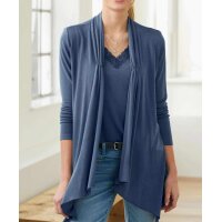 Designer-Jacke und Top, rauchblau