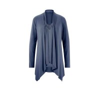 Designer-Jacke und Top, rauchblau
