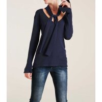 Sweter z krawatem, granatowy