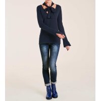 Sweter z krawatem, granatowy