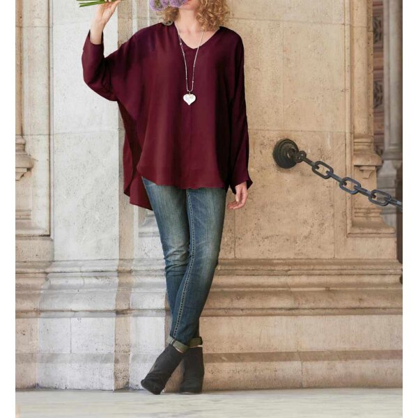 Chiffonbluse, bordeaux