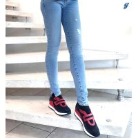 721 Jeansy rurki z wysokim stanem, indygo