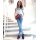 721 Jeansy rurki z wysokim stanem, indygo