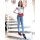 721 Jeansy rurki z wysokim stanem, indygo