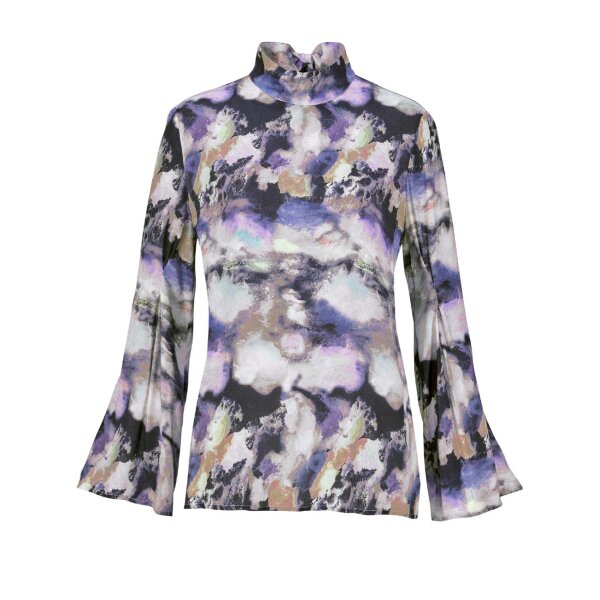 Marken-Bluse m. Schluppe, bunt