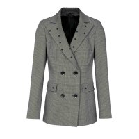 Designer-Blazer m. Pailletten, schwarz-offwhite