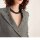 Designer-Blazer m. Pailletten, schwarz-offwhite
