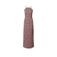 Marken-Maxi-Druckkleid, schwarz-bunt