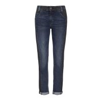 Marken-Boyfriend-Jeans, blau-schwarz, 32 inch