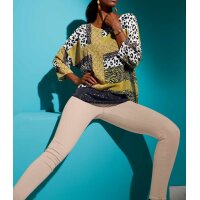 Two-in-one print blouse, yellow-multicolour