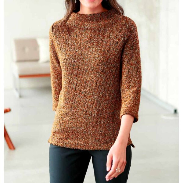 Boucléshirt, rostrot-melange